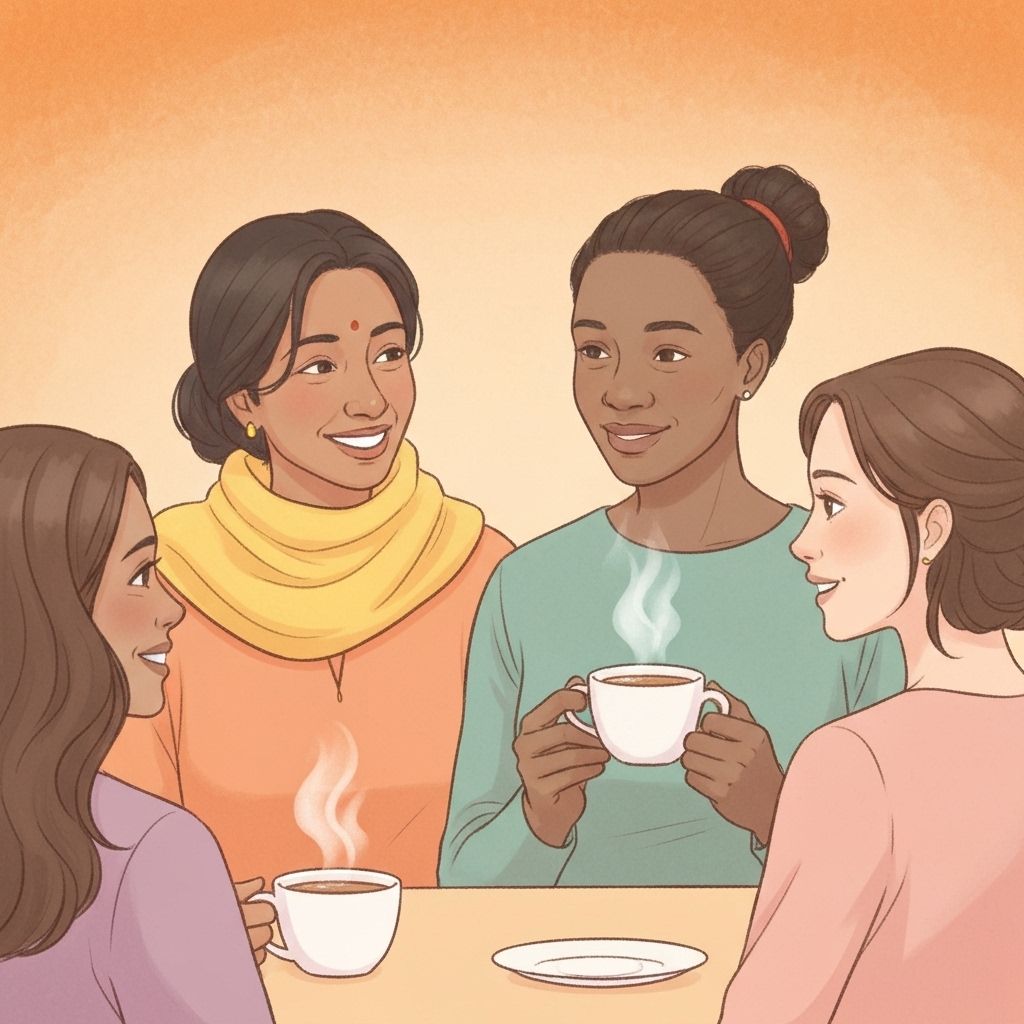 Mothers sharing stories together